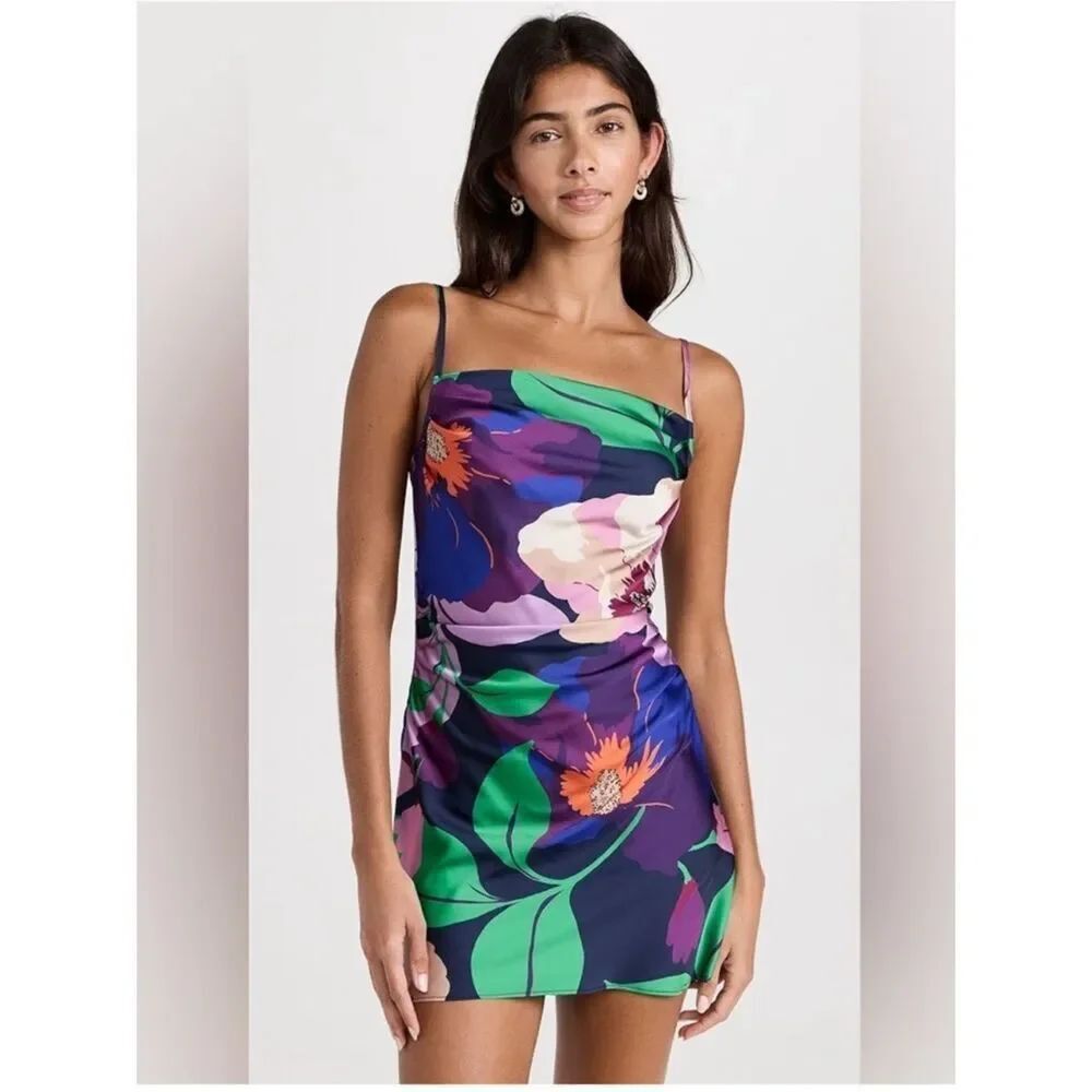 $385 Ramy Brook Logan floral slip mini dress NWT Size 6